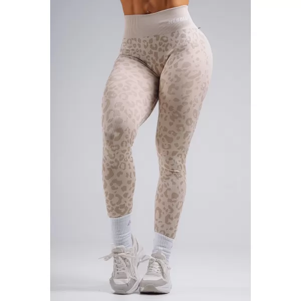  Jambiere compresive push-up cu imprimeu leopard NEBBIA PRIMAL 849 LEOPARD CREM 