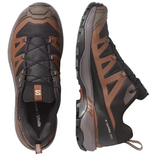  Pantofi pentru bărbați SALOMON X ULTRA 360 GORE-TEX L45473300 NEGRU/GRI PESCĂRUŞ ÎNCHIS/PĂMÂNT ÎNTUNECAT 