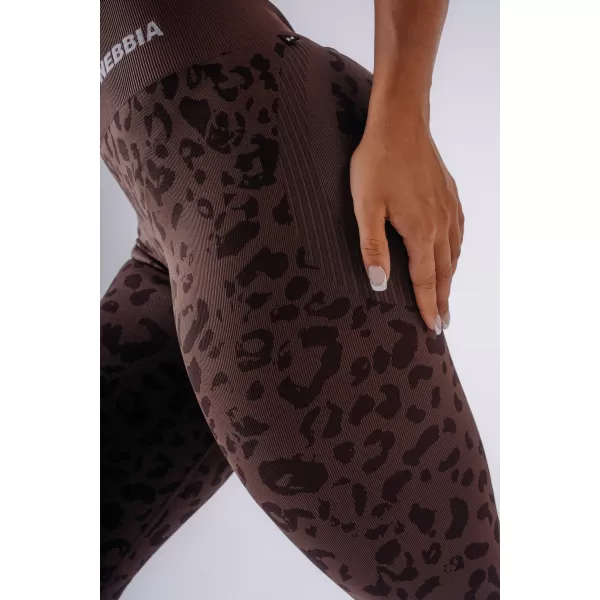  Jambiere de damă NEBBIA PRIMAL 849 LEOPARD MARO ÎNCHIS 