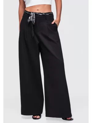Pantaloni de dama OMBRE OW-PA-E0020 NEGRU
