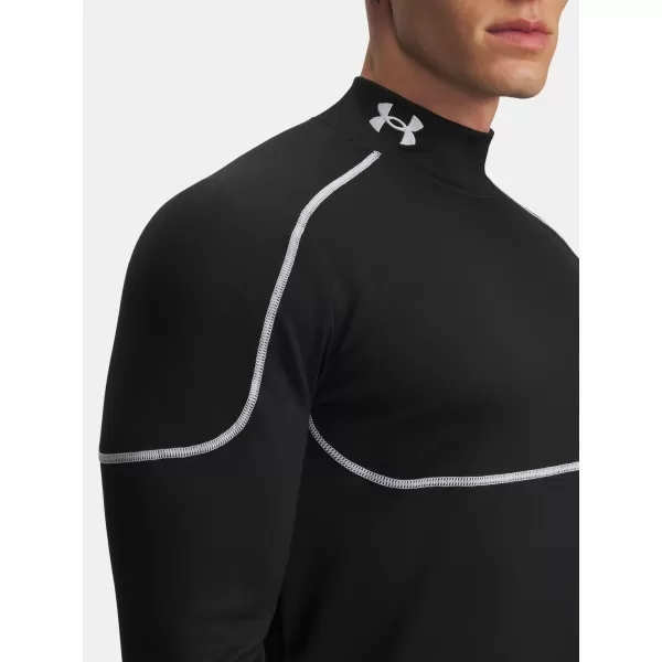  Tricou pentru bărbați UNDER ARMOUR COLD WEATHER GRID LS MOCK 6007127-001 NEGRU 