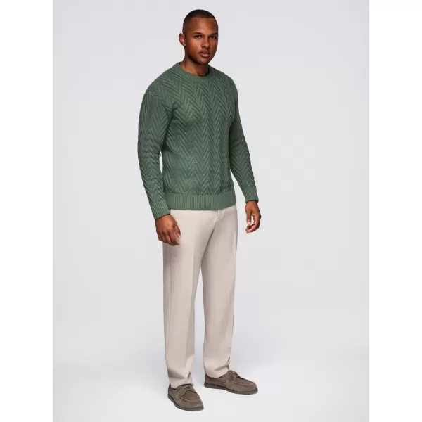  Pulover pentru bărbați OMBRE OM-SWSW-0190 VERDE STINS 