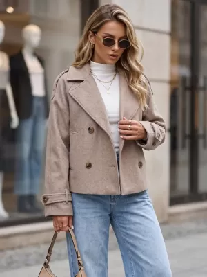 Palton de damă DSTREET TY6015 KAKI