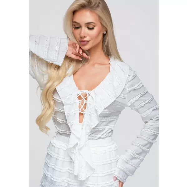  Bluza de dama OMBRE OW-TS-E0067 ALB 