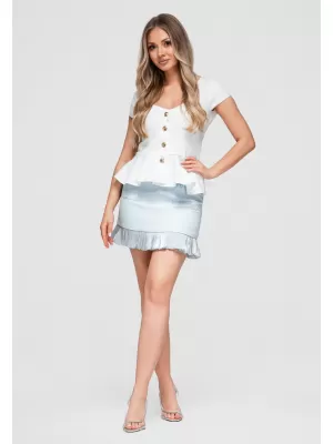 Fusta de dama OMBRE OW-GL-E0010 ALBASTRU