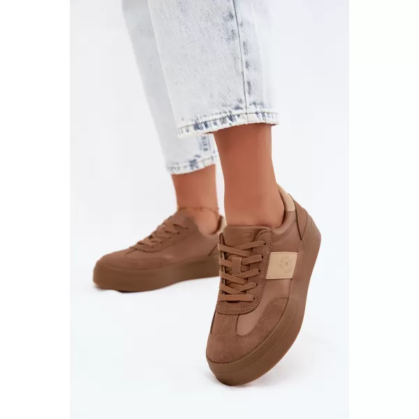 Adidași de damă BIG STAR SHOES UU274015 MARO/BEJ 