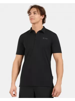Tricou pentru bărbați cu guler KILPI OLIVA-M 1M0311KI NEGRU
