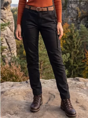 Pantaloni de trening pentru femei ALPINE PRO UDESA NEGRU