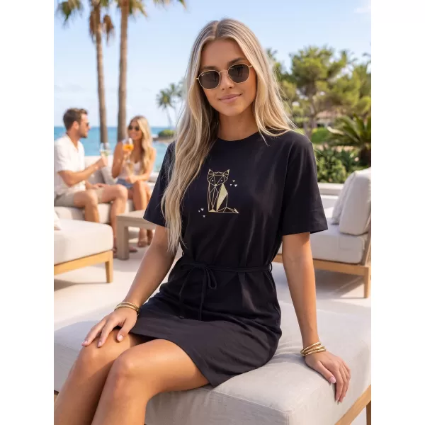  Rochie ALTISPORT ALW091816 NEGRU ȘI AURIU 