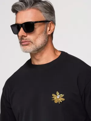Tricou pentru bărbați OMBRE OM-TSCT-0275 NEGRU