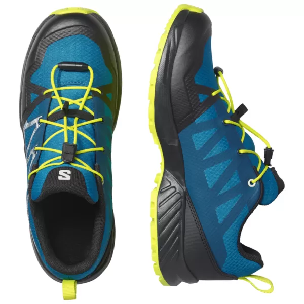  Pantofi pentru copii SALOMON OUTSCAPE WATERPROOF L49212500 MYKONOS ALBASTRU/NEGRU/ VAR ACID 