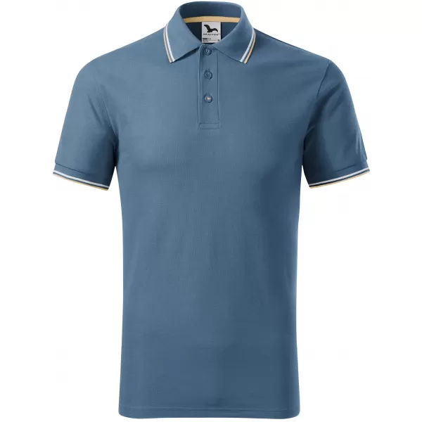  Tricou pentru bărbați cu guler MALFINI FOCUS 232 DENIM 