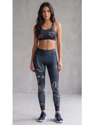 Jambiere lungi premium pentru femei (dimensiuni noi) ALTISPORT VOJ/ALW083LEG05 ALB-NEGRU