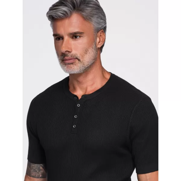  Tricou pentru bărbați OMBRE OM-TSCT-0304 NEGRU 