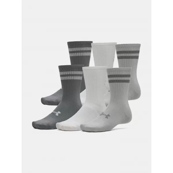  Șosete UNDER ARMOUR ESSENTIAL 6PK CREW 1387058-069 GRI 