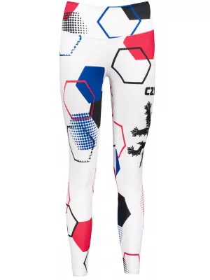 Jambiere funcționale lungi premium pentru femei (dimensiuni noi) ALTISPORT VOJ/ALW036LEG05 HEXA ALB