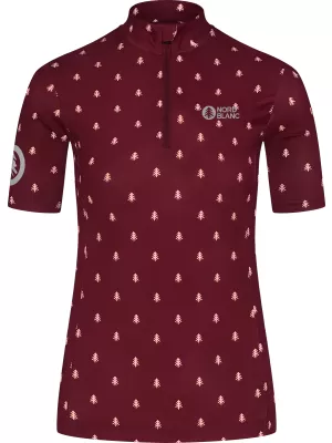 Tricou de ciclism pentru femei NORDBLANC TREES NBSLF8085 ROŞU
