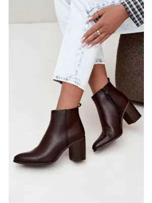 Botine de dama SERGIO LEONE BT-50-S CIOCOLATĂ