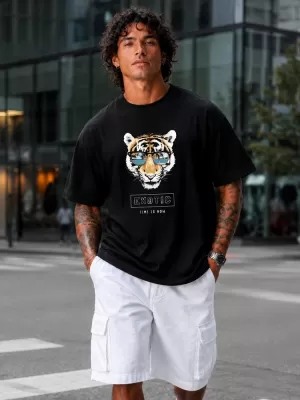 Tricou pentru bărbați DSTREET NX1011R-BK-O NEGRU