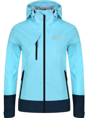 Jachetă impermeabilă pentru femei NORDBLANC BOURNE NBSJL8317 ALBASTRU DESCHIS