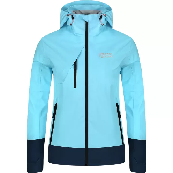  Jachetă impermeabilă pentru femei NORDBLANC BOURNE NBSJL8317 ALBASTRU DESCHIS 