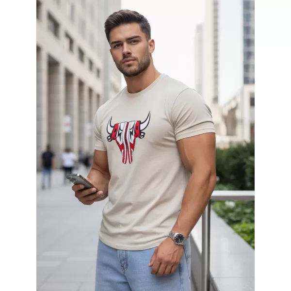  Tricou pentru bărbați DSTREET RX4932 BEJ 