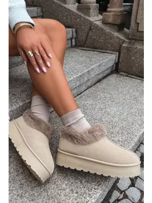 Oameni de zăpadă pentru femei BIG STAR SHOES UU274204 BEJ