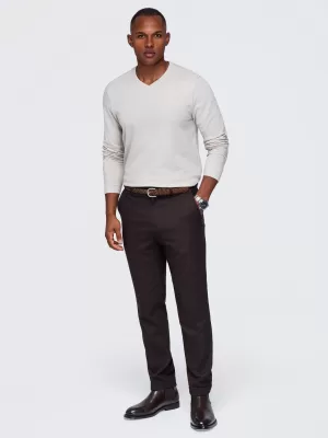 Tricou pentru bărbați OMBRE OM-LSBL-0143 BEJ DESCHIS