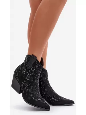 Pantofi de dama cu toc BOTO 9676A NEGRU