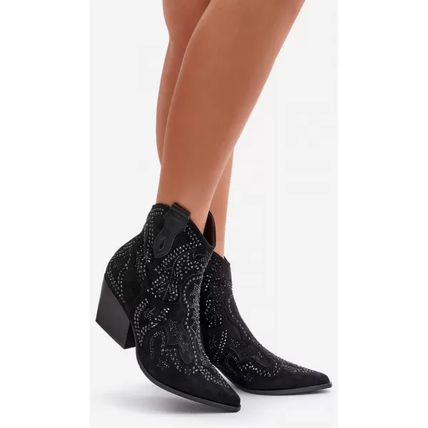  Pantofi de dama cu toc BOTO 9676A NEGRU 