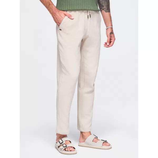  Pantaloni pentru bărbați OMBRE OM-PACP-0310 APROAPE ALB 