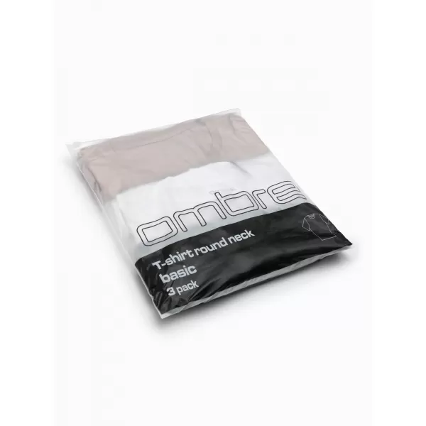  Tricou pentru bărbați OMBRE OM-TSBS-0268 GRI-VERDE/ALB/BEJ 
