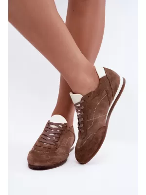 Adidași de damă ZAZOO N1414/772/1098 MARO/BEJ