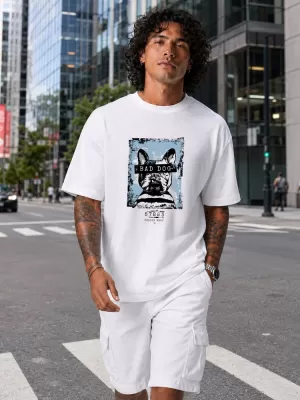 Tricou pentru bărbați DSTREET NX1017R-WH-O ALB