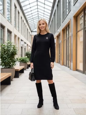 Rochie de dama tricotata ALTISPORT ISIDORE NEGRU