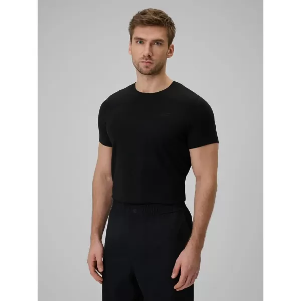  Tricou pentru bărbați 4F WAW25TTSHM2401 NEGRU ADÂNC 