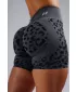 Pantaloni scurți de compresie push-up cu imprimeu leopard NEBBIA PRIMAL 856 LEOPARD NEGRU