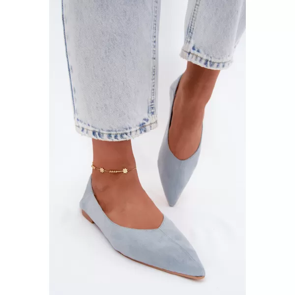  Pantofi de balet pentru femei BOTO JH597 ALBASTRU 