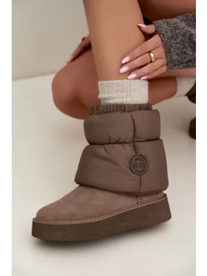 Oameni de zăpadă pentru femei BIG STAR SHOES UU274732 BEJ ÎNCHIS