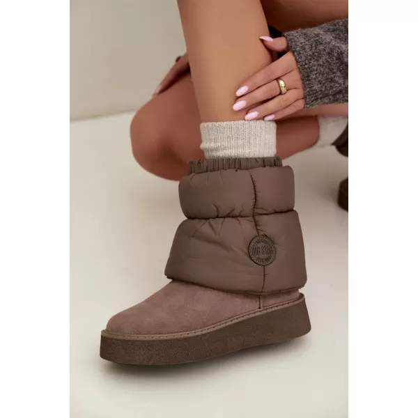  Oameni de zăpadă pentru femei BIG STAR SHOES UU274732 BEJ ÎNCHIS 