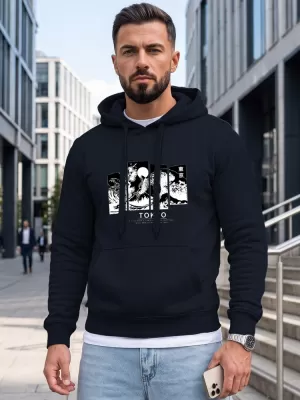 Hanorac pentru bărbați DSTREET NX5146BX-25-09 ALBASTRU ÎNCHIS
