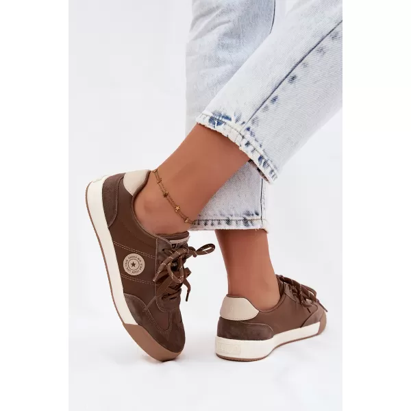  Adidași de damă BIG STAR SHOES UU274002 MARO/BEJ 