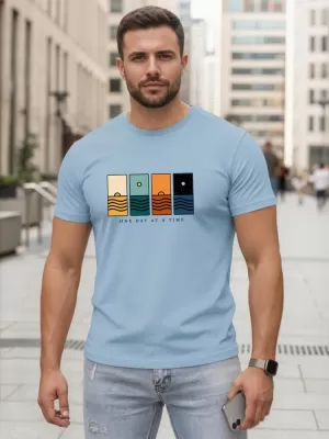 Tricou pentru bărbați DSTREET NX5103R-SK ALBASTRU DESCHIS