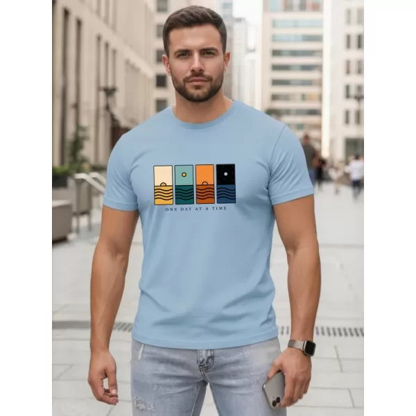  Tricou pentru bărbați DSTREET NX5103R-SK ALBASTRU DESCHIS 
