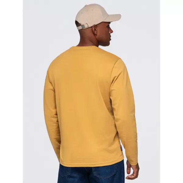  Tricou pentru bărbați OMBRE OM-LSBL-0142 MUŞTAR 