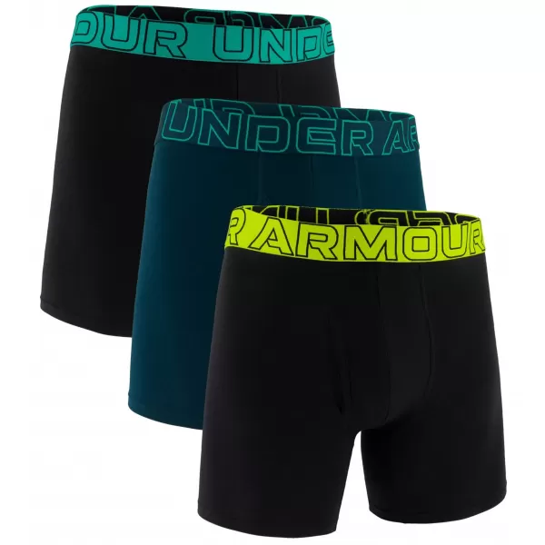  Boxeri pentru bărbați UNDER ARMOUR M PERF COTTON 6IN (3KS) 1383889-007 NEGRU 