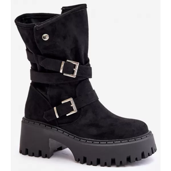  Botine de dama BOTO QH7825/DA185 NEGRU 