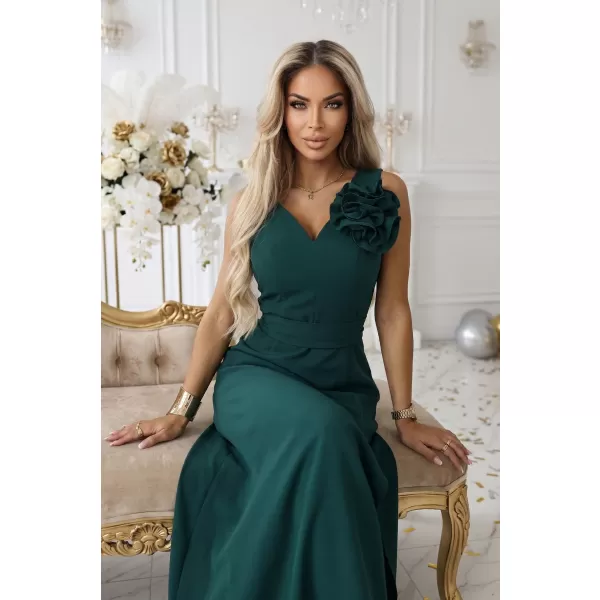 Rochie NUMOCO 669-1 VERDEAȚĂ DE STICLĂ 