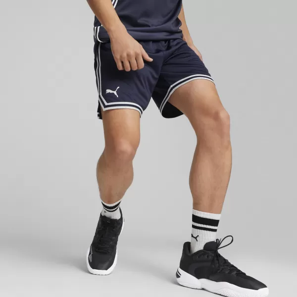  Pantaloni scurți pentru bărbați PUMA HOOPS TEAM GAME SHORT 676629-03 PUMA NAVY 
