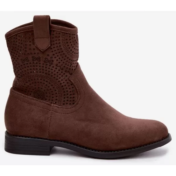 Botine de dama S.BARSKI HY62-8125 CIOCOLATĂ 
